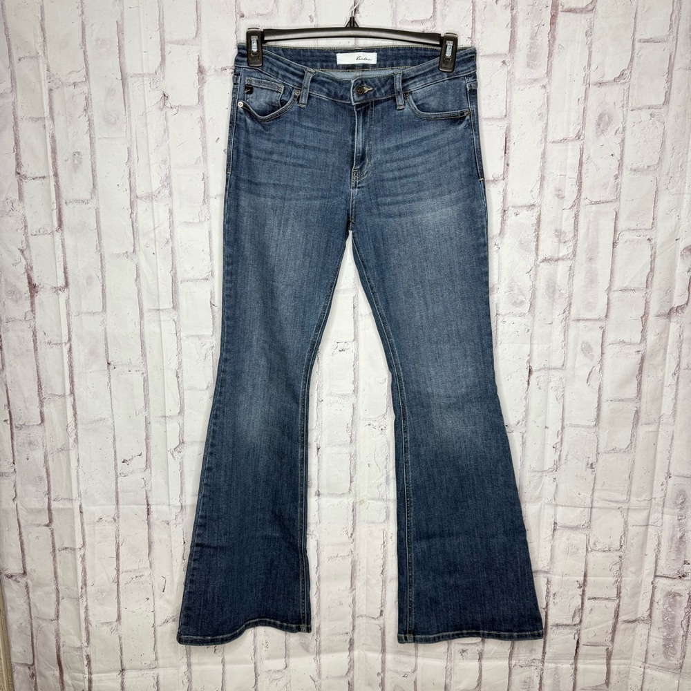 KanCan Womens Samuel Mid Rise Flare Jeans Size 9/28 KC6102TM Medium Blue Wash